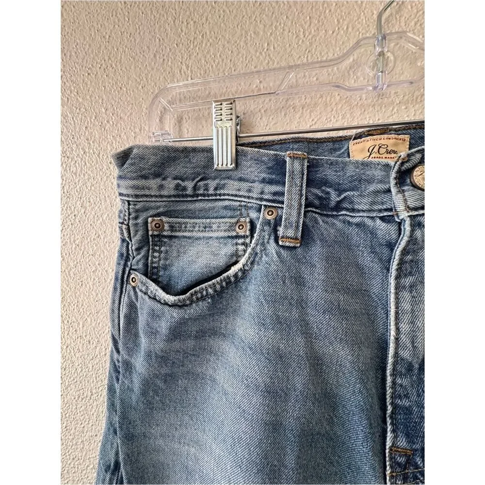 J Crew Classic Relaxed 100% Cotton Blue Denim Jeans SZ 29